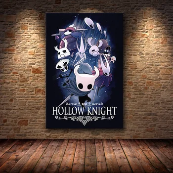 Hollow Knight Harta Jocului Poster Decor Pictura pe Panza HD panza pictura De Hallownest poster de perete de arta canvas
