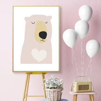 SIGUR că VIAȚA de Desene animate Drăguț Grădiniță Panza Tablouri Pop Art Vulpe Urs Animale Poster de Imprimare Poza Perete pentru Copii Baby Room Decor Acasă