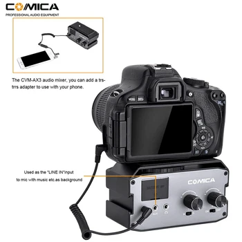 Comica MCV-AX3 XLR Audio Mixer Adaptor Preamplificator Dual XLR/3.5 mm/6,35 mm Port Mixer pentru Canon Nikon DSLR aparate foto&Video