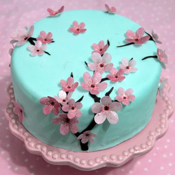 Plum blossom forma comestibile napolitana hârtie pentru decorare tort,tort de nunta de decorare,bucatarie tort de instrumente pentru decorarea consumabile
