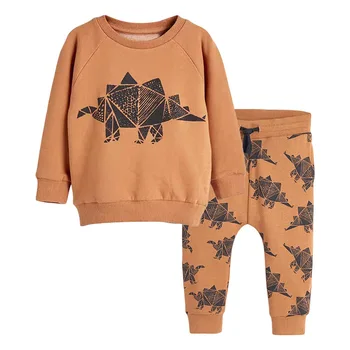 Toamna Copiii Nou pulovere pentru baieti din Bumbac pentru copii haine băiat dinozaur topuri cu Maneci Lungi+2 buc pantaloni Costum pentru copii sugari 2020