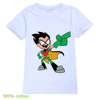 Băieți Fete Topuri Teen Titans Go Print Haine Copii Copilul Maneca Scurta bumbac T-shirt Copil Tee Topuri 3pcs/Set Haine
