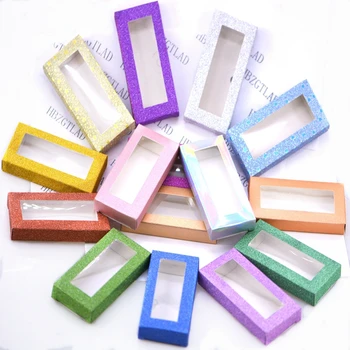 20 set/lot Ambalare cutie pentru gene gol gene pachet Multicolore de hârtie caseta de Gene DIY Stralucitoare ambalare cutie