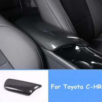 ABS, Fibra de Carbon Auto Cotiera Cutie cu Capac Consola centrala Saver Acopere Garnitura Pentru Toyota C-HR 2016-2019 (autovehicul cu volanul pe Stânga)