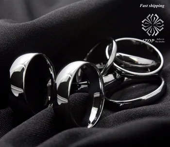 BĂRBAȚI FEMEI Dom Carbură de Tungsten inel de Argint Lustruit Trupa de Nunta Inel de Logodna