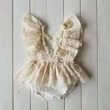 2019 Nou Copil Nou-Născut Fată Floare Lace Romper Body, Salopeta Tutu Dress Costum De Haine