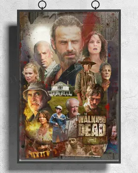 H379 Mătase Poster Decor Acasă Walking Dead Sezonul 7 Arta De Perete Cadou De Crăciun