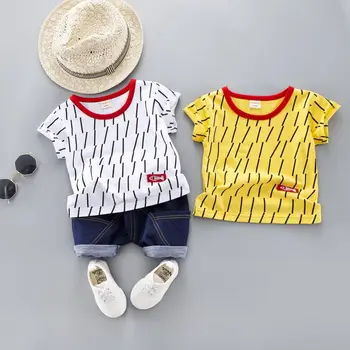 Îmbrăcăminte pentru copii Set Drăguț de Vară T-Shirt pentru Copii Desene animate Haine de Băieți, pantaloni Scurți pentru Copii Tinuta Tinuta Denim haine copii