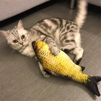 Pește În Mișcare Jucării Pentru Pisica Realiste De Pluș Formă De Pește Umplut Perna Mesteca Musca Jucărie Pisoi Peștele Pisică Datul Jucărie Catnip