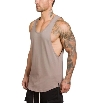 Brand sport îmbrăcăminte de antrenament singlet canotte culturism stringer rezervor de top pentru bărbați fitness tricou musculare Brand vestă fără mâneci