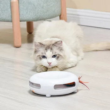 Electric Cat Jucărie Inteligentă Teasing Pisica Stick Joc Nebun De Filare Placă Turnantă Pisici Să Prindă Mouse-Ul Gogoasa Automată Interactive Jucarii Pisica