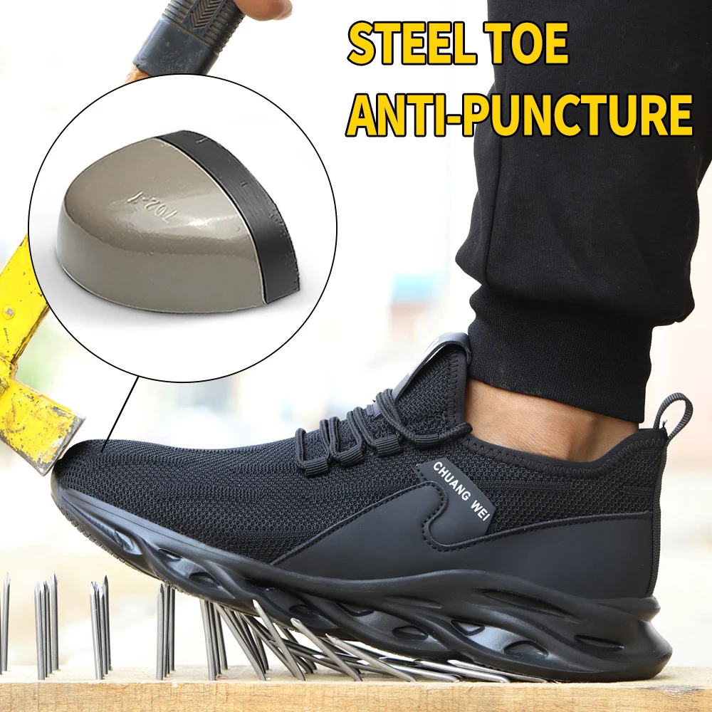 Munca încălțăminte De Protecție Steel Toe Puncție Dovada De Construcție Ușor Respirabil Adidasi Barbati Femei Air cumpara online ~ Pantofi pentru bărbați - Crosulsnm.ro