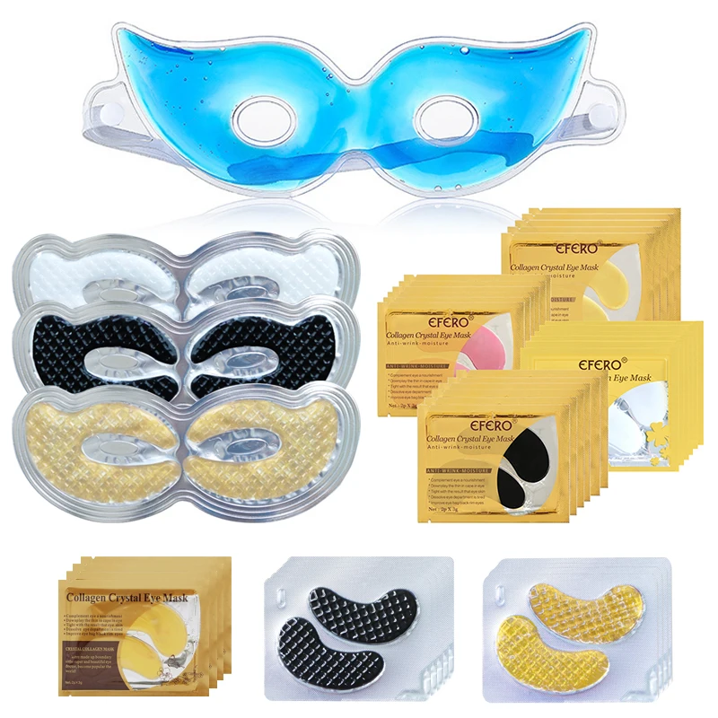 40 Pcs Golden Osmanthus Eye Mask Collagen Gel Anti-Wrinkle Nourishing Brightening Eye Patch