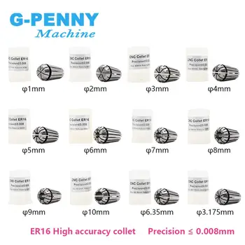 G-Penny ER16 spring collet chuck set 12 buc de Mare precizie precizie 0,008 mm 1-10mm pentru Frezat CNC Strung Tool spindle motor