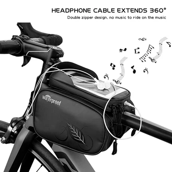1 Buc 7 Inch Biciclete Telefon Mobil Rezistent La Apa Suport Sac Ecran Tactil Geantă De Șa Biciclete De Munte Fața Fascicul Geanta Echipament De Echitatie