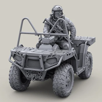 1/35 Forțele Speciale americane moderne ATV rider cu Mk18, nu includ o mașină, Rasina Model Soldat GK, Neasamblate și nevopsite kit
