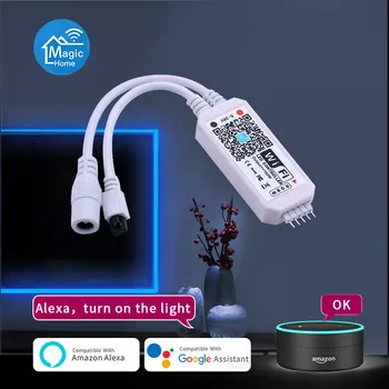 5PIN DC5-28V RGBW Led Strip Mini IR 24 taste Controler Wifi Pentru Android Ios Amazon Alexa Magic Home