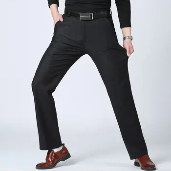 2020 Moda Barbati Slim Casual Pantaloni Toamna Iarna Nou Stil de Afaceri Rochie Stretch Pantaloni sex Masculin Brand Straight Pant Black Navy