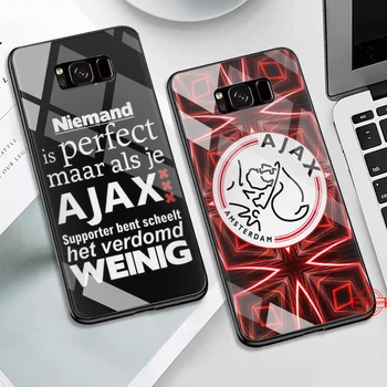Ajax Echipa Caz de Sticlă pentru Margine Samsung S7 S8 S9 S10 Plus A10 A20 A30 A40 A50 A60 A70Note 8 9 10
