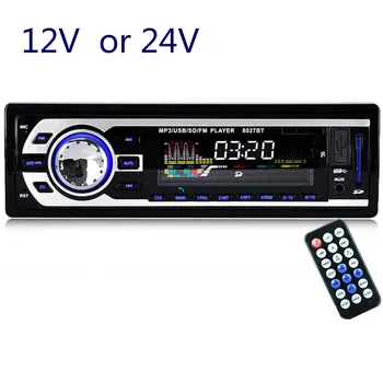 Masina 12V/24V Auto Bluetooth Stereo, Radio FM, MP3 Player-ul Audio Difuzor Suport Handsfree Telefoane cu USB Port SD Telecomanda