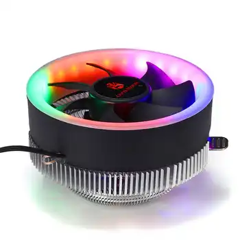 PC CPU Cooler Ventilator Radiator cu LED-uri Colorate Deschidere Racirea CPU Fan Liniștită Radiator Pentru procesor Intel 775/1156 pentru AMD AM2 AM2+ AM3 AM3+