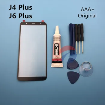 J4+ J6+ Exterior Față Lentilă de Sticlă înlocuirea Capacului Pentru Samsung Galaxy J4 Plus J6 Plus de sticlă LCD & B-7000 Lipici si Instrumente