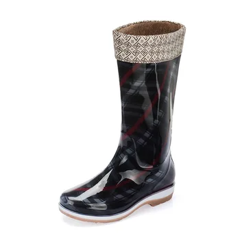 Swyivy Rianboots Femei Cizme groase de Iarna Pantofi Impermeabil pentru Ploaie 2020 Nou Tall Cizme de Ploaie cu ciorapi Femei Cizme Pvc