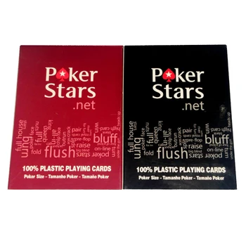 1 cutie de Texas hold ' em de Plastic de joc carte de joc de cărți de poker rezistent la apă și plictisitoare poloneză star poker jocuri
