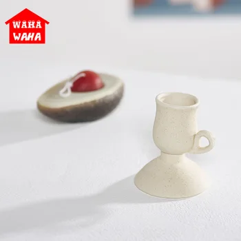 Ceramica Nordic Suportul de Lumânare Lumânare Geometrice Simple în formă de Cupă Acasă Decorare Suport Lumanare Acasă Ornamente Ceramice de uz Casnic