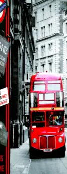 Londra Autobuz Double-decker Ușa Autocolant PVC, Auto-Adeziv Tapet rezistent la apa Reînnoi Murală Decal