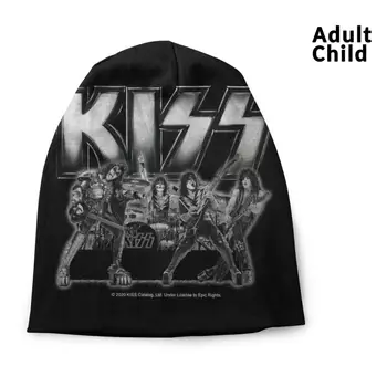 Sărut ( Chrome Design ) Capac Tricotate Casual Căciuli Pălărie De Hip-Hop Kiss Kiss Fan Art Formatiei Kiss Kiss Music And Roll All Nite
