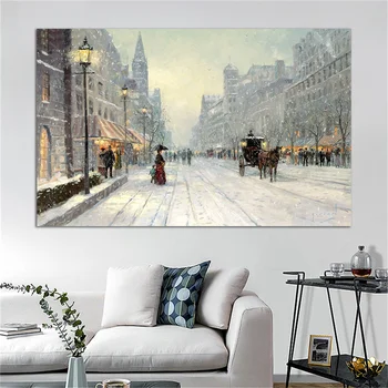 Ninge London Street Art, Retro Peisaj Panza Pictura Quadros camera de zi de decorare de perete de arta canvas postere, printuri fara rama