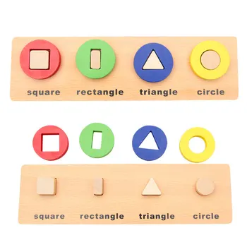 Lemn Montessori Forme Geometrice Fracțiune 1-1/4 Consiliul de Învățare Jucării Educative pentru Copii mici Juguetes Brinquedos MG0344H
