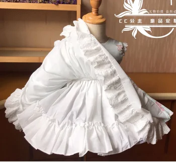 Fetița de Epocă spaniolă Rochie de Dantelă Lolita Rochie Princess dantela cusut pentru Ziua de nastere Fata rochie de Petrecere