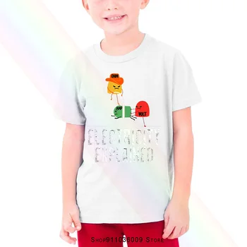 De energie electrică a Explicat Volt Ohm Ampe Amuzant Electrician Adulți Copii Top Bentita pentru Copii T-shirt