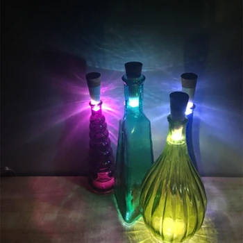 USB LED Sticla de Vin Lumina de Noapte Magic Plută în Formă de USB Reîncărcabilă Dop de Plută Capac Lampa Creative Romantice Alb