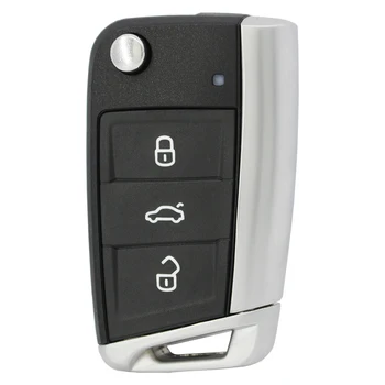 WhatsKey 3 butonul de Flip-Telecomanda Cheie Auto Shell Caz Pentru Volkswagen Passat B5, VW Golf 7 MK7 Skoda Seat Octavia Beetle, Polo, Bora