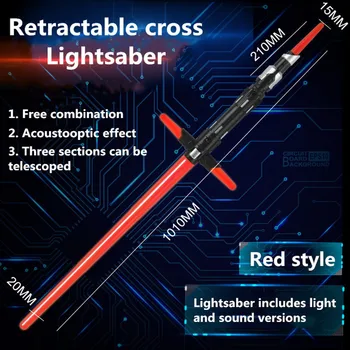 Noi Telescopic Sabia de Metal Sabia Laser Rgb Cosplay Jucărie Băiat Luminos de Lumină în aer liber Războaie E7 Stick-ul de Sabie de Armă Jucării pentru Copii