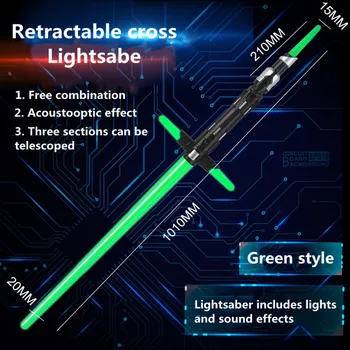 Noi Telescopic Sabia de Metal Sabia Laser Rgb Cosplay Jucărie Băiat Luminos de Lumină în aer liber Războaie E7 Stick-ul de Sabie de Armă Jucării pentru Copii