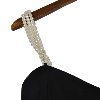 TAOVK rochii Femei Negru Șirag de mărgele Sling Rochie de femei