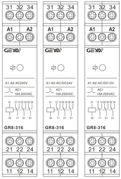 GEYA GR8 Intermediar Releu AC/DC12V 24V 48V 110V AC230V Releu Auxiliar 8A 16A 1SPDT 2SPDT 3SPDT Electronice de Comutare a Releului
