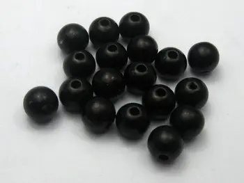 100 Negru Mat Acrilic Perla Rotund Margele Imitatie Perla 10mm(3/8