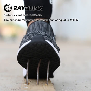 RAYDLINX Respirabil pentru Bărbați Încălțăminte de protecție Bocanci Cu bombeu metalic Casual Industrii lucrări de Construcții de Pantofi