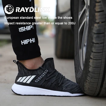 RAYDLINX Respirabil pentru Bărbați Încălțăminte de protecție Bocanci Cu bombeu metalic Casual Industrii lucrări de Construcții de Pantofi