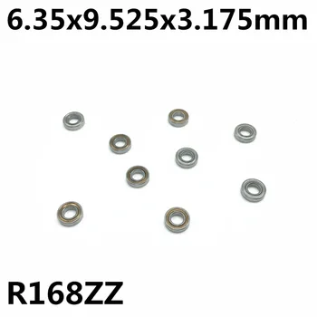 50Pcs R168ZZ 6.35x9.525x3.175 mm rulment Profunde groove Miniatură de rulmenți de Înaltă calitate. R168