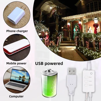 Creative USB Smart Crăciun RGB Punctul de Control de Lumină Șir de 10 de Metri de 100 de Lumini + 40 Cheie de Control de la Distanță + Tuya APLICAȚIE de Control