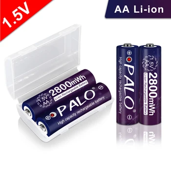 PALO Stabil de tensiune 2800mWh Baterii AA 1.5 V AA baterie Reîncărcabilă Baterie de 1,5 V cu Litiu Li-ion AA polimer baterie pentru camera ect