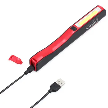Proster USB Reîncărcabilă Led Mână Torța Magnet Clip Agățat de Muncă COB Lumina Lanterna de Inspectie Lampa Pentru Noapte