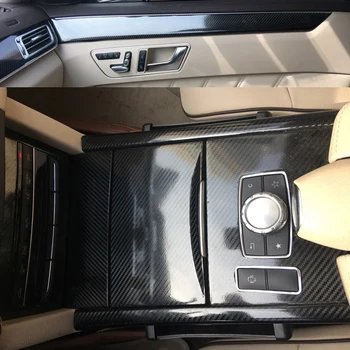Auto-Styling 5D Fibra de Carbon Auto Interior Consola centrala Culoare Schimbare de Turnare Decalcomanii Autocolant Pentru Mercedes E Class W212 2009-