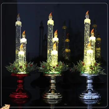 Crăciun Electronice Lumânare Electronice de Lumină LED Lumânare Pentru Anul Nou Decoratiuni Pentru Petrecerea de Crăciun Cadou de Aur, Argint Roșu